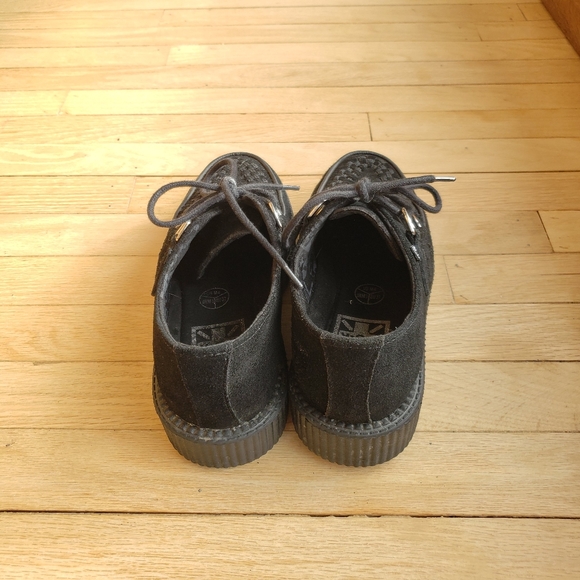 TUK Black Suede Viva Low Creeper Size W6 - Picture 4 of 7